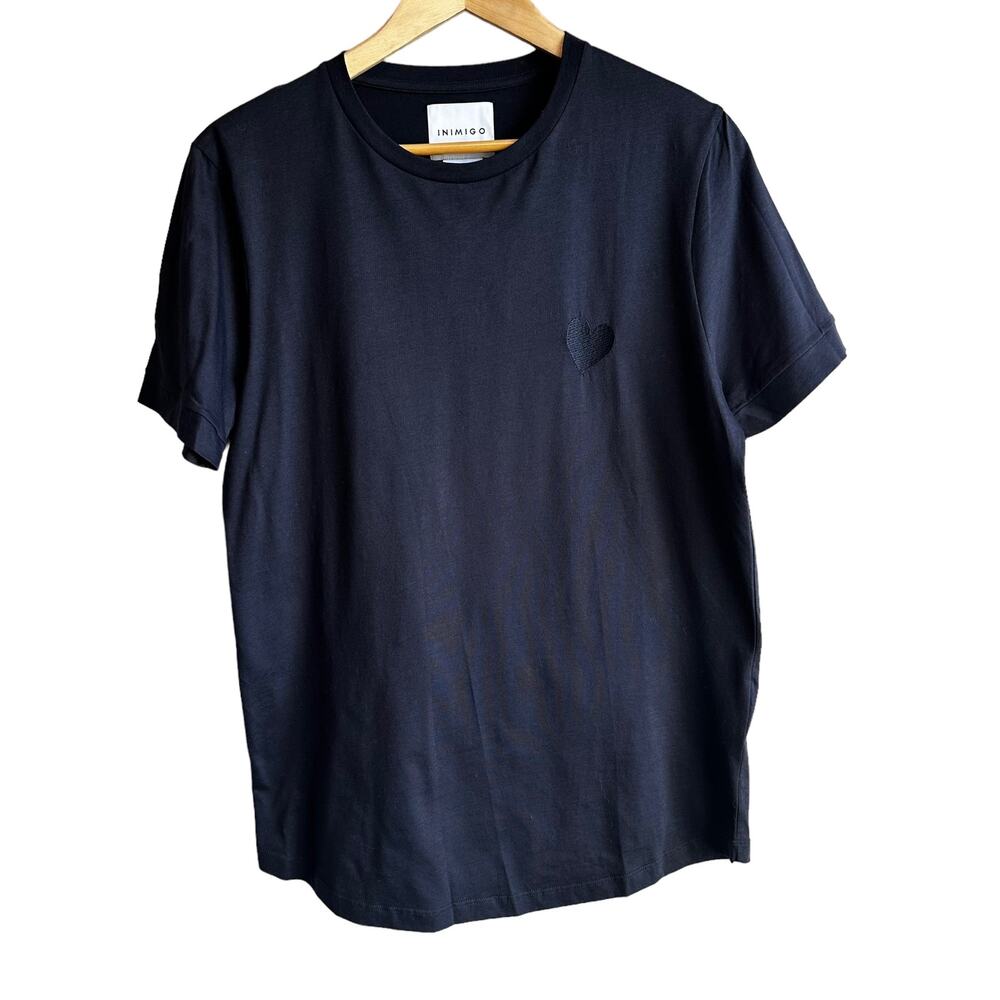 Inimigo Classic Heart Organic Cotton T-shirt Black S